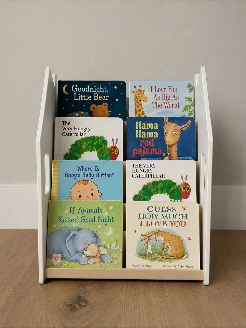 White Kids Book Display Shelf - Playhouse Style